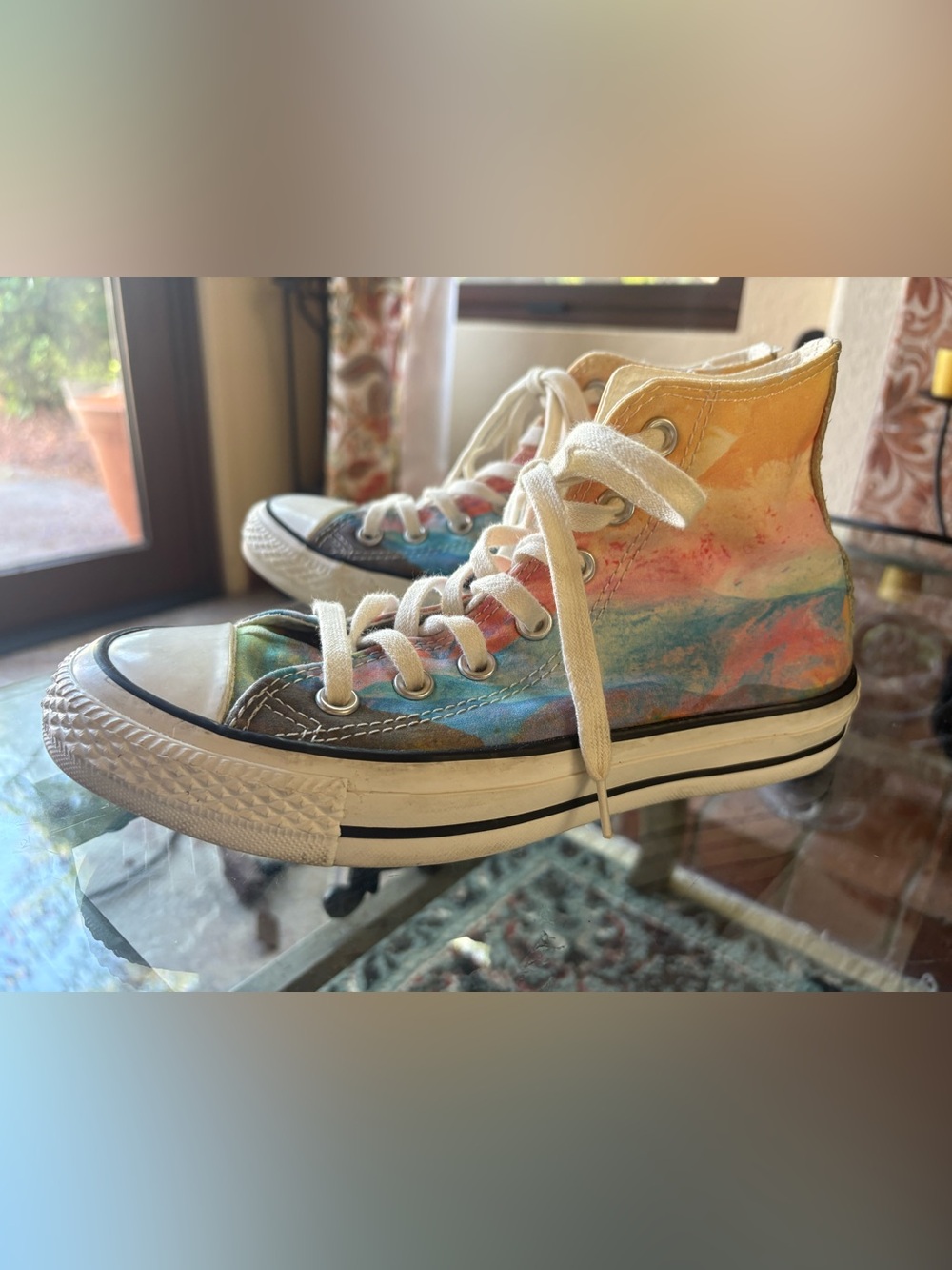 Converse High Top Canvas Sneakers in Yellow, Blue, Pink, Green